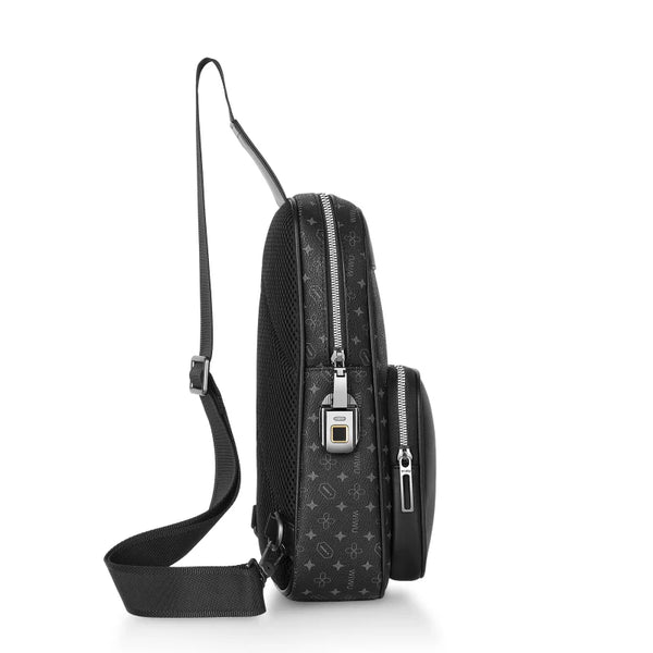 WIWU Master Fingerprint Lock Crossbody Chest Bag