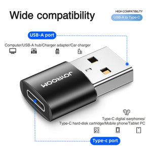 JOYROOM S-H152 USB Male to Type-C Female Adapter- 2pcs