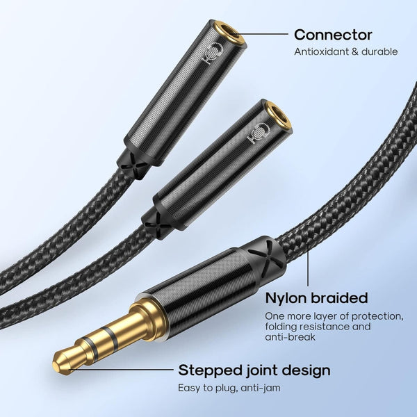 JOYROOM SY-A04 Headphone Male to 2-Female Splitter