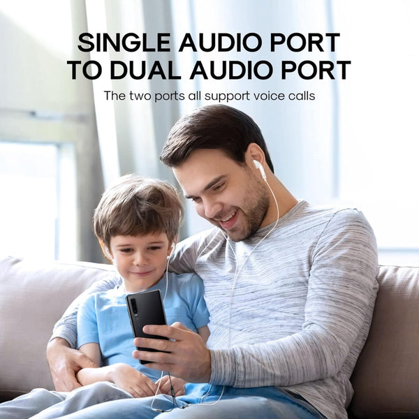 JOYROOM SY-A04 Headphone Male to 2-Female Splitter