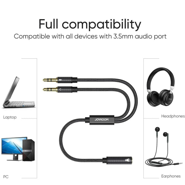 JOYROOM SY-A04 Headphone Male to 2-Female Splitter