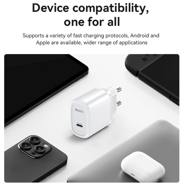 YC57 20W Fast Charging Mini Compact EU Charger