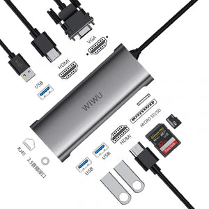 WiWU Alpha 11 in 1 USB C Hub All in One