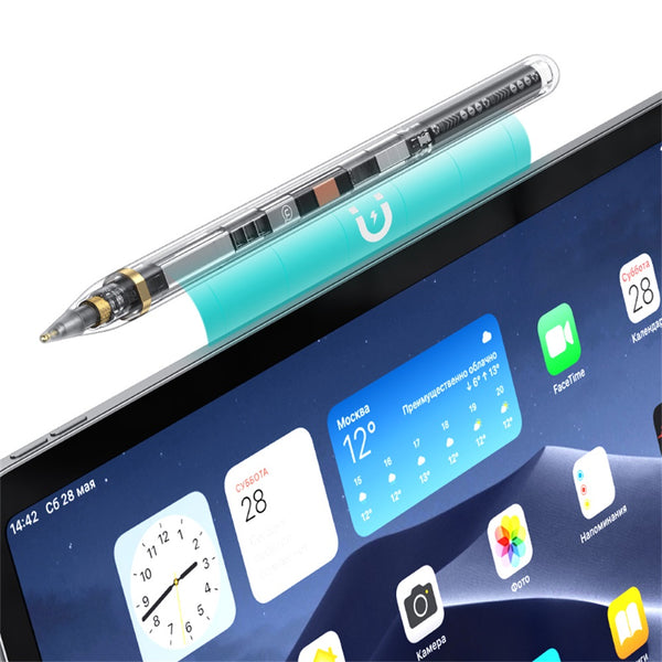 USAMS US-ZB264 Transparent Magnetic Charging Tilt-sensitive Active Touch Capacitive Stylus Pen  For iPad