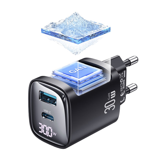 USAMS CC229 30W A+C GaN Digital Display  Fast Charger XC Series