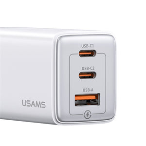 USAMS US-CC180 65W ACC 3 Ports GaN Fast Charger