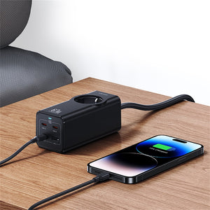 USAMS-CC225 67W Four-port Fast Charging Adapter 3C+1U  1.5M Cable 2200W AC power strip