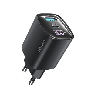 USAMS CC229 30W A+C GaN Digital Display  Fast Charger XC Series