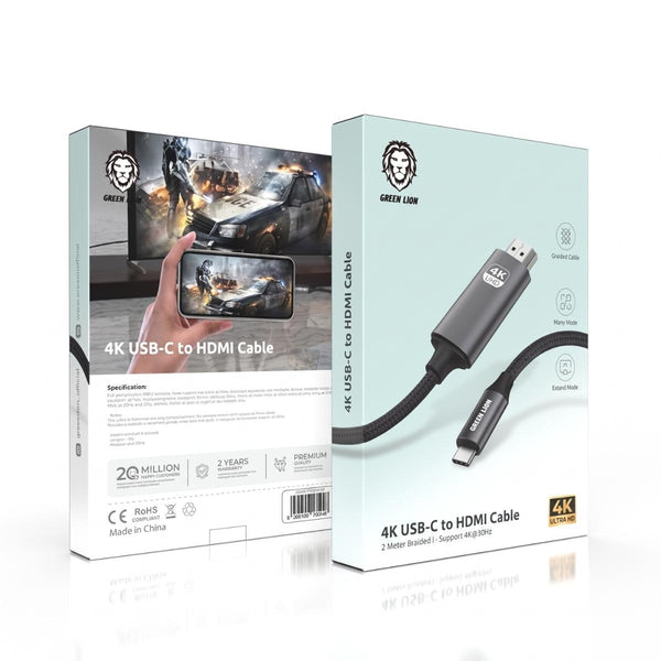 Green Lion 4K USB-C to HDMI Cable 2M