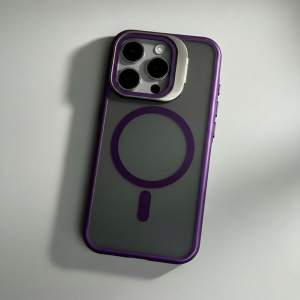 غلاف زاوية آيفون مع قاعدة ماغسيف