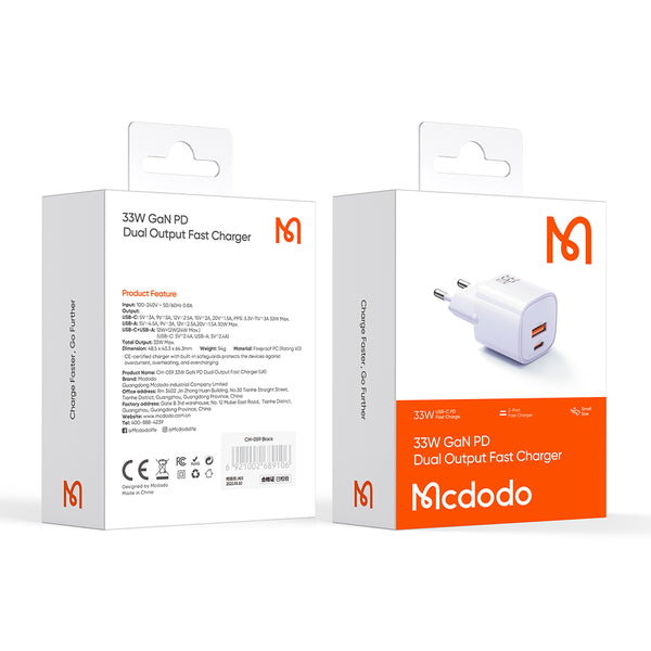 MCDODO CH-0151 PD 33W Gan Charger
