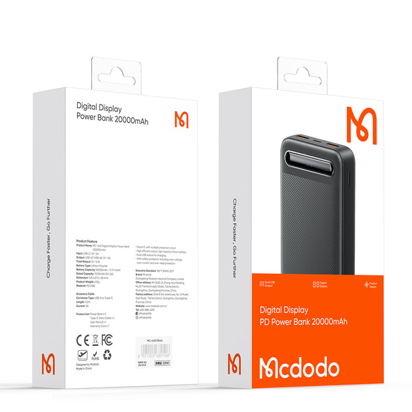 MICDODO MC-4432 20000mAh 10.5W Power Bank