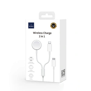 WiWU 2 in 1 wireless charger for apple watch M10