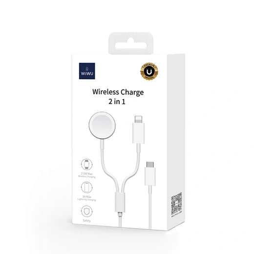 WiWU 2 in 1 wireless charger for apple watch M10