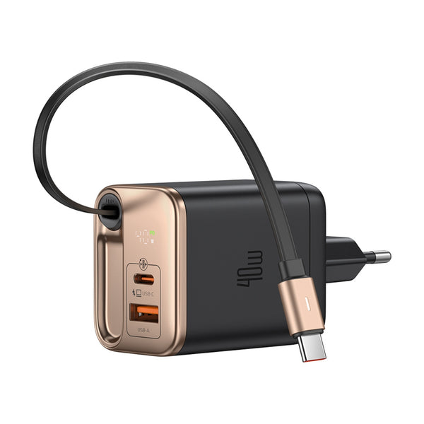 MCDODO CH-4280 40W Digital Display GaN Charger Built-in 65cm retractable