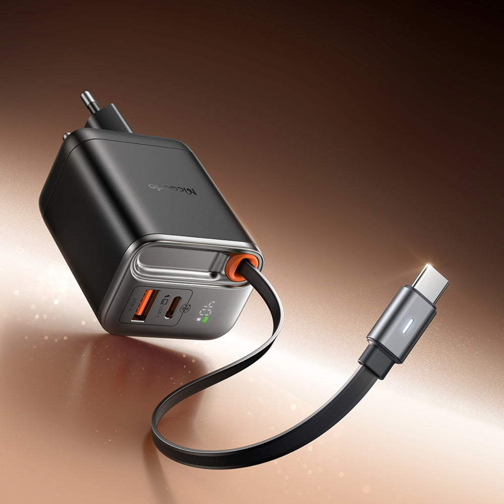 MCDODO CH-4280 40W Digital Display GaN Charger Built-in 65cm retractable