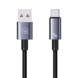 USAMS US-SJ663 Type-C 3A Aluminum Alloy Fast Charging & Data Cable-Sufeng Series 1.2M