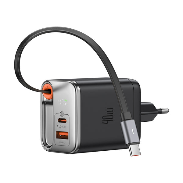 MCDODO CH-4280 40W Digital Display GaN Charger Built-in 65cm retractable