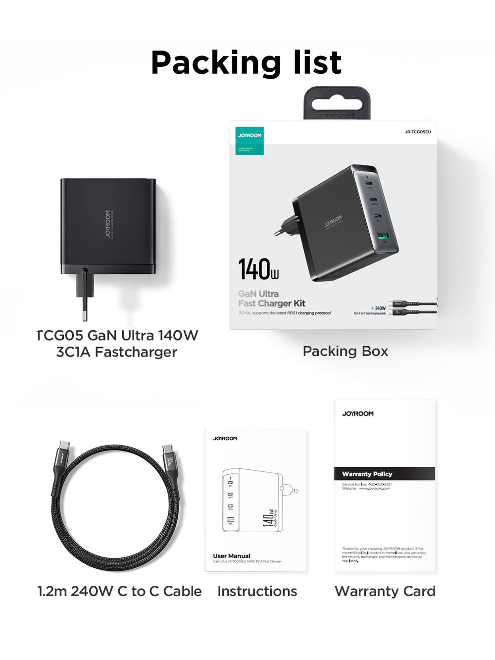 JOYROOM JR-TCG05 140W PD Charger