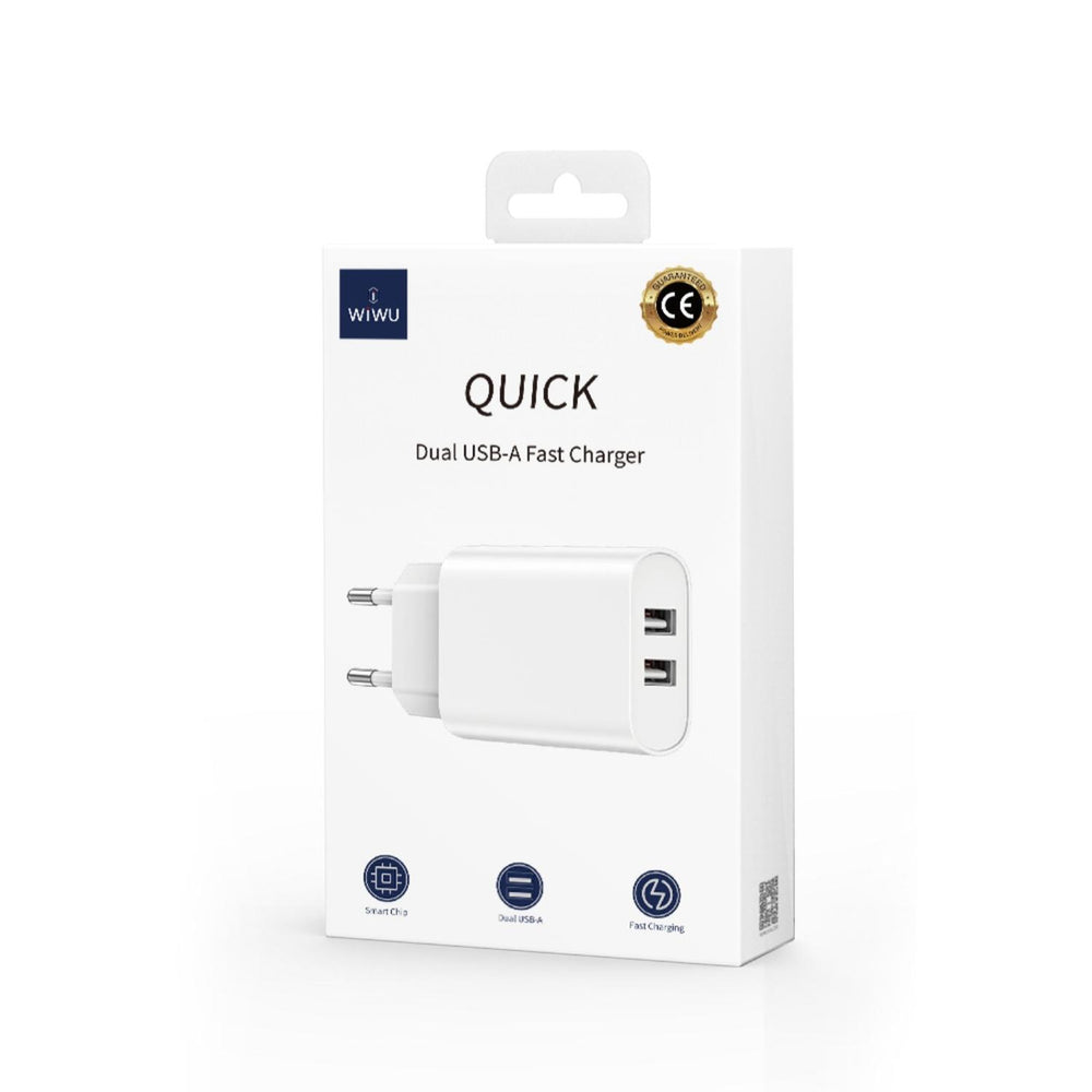 WIWU Wi-U003 Dual USB Charger + 3 in 1 Cable EU Plug