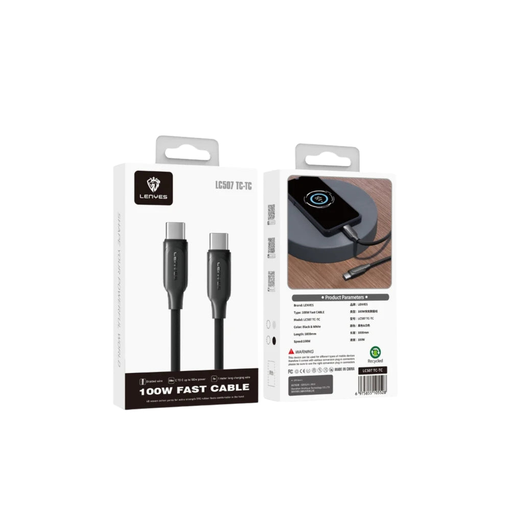 LENYES Type C to C Fast Charging Cable LC507