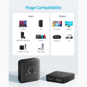 ANKER HDMI Switch (2 in 1 out) A83H10A1