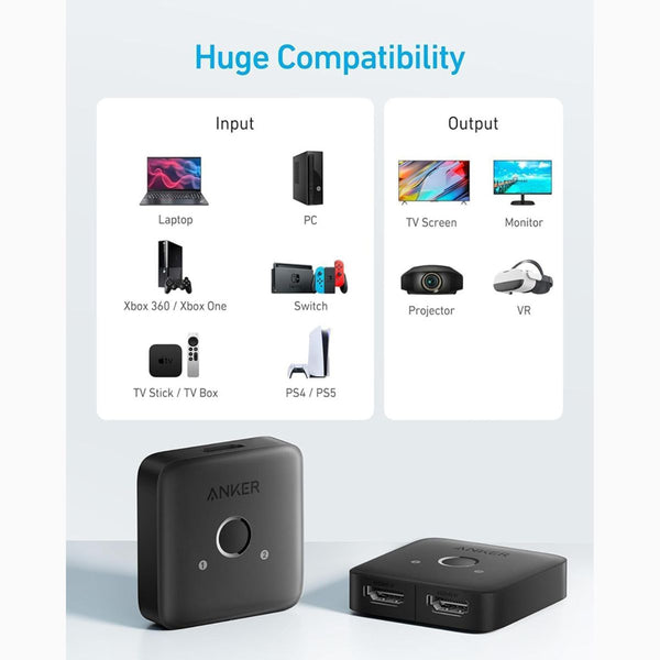 ANKER HDMI Switch (2 in 1 out) A83H10A1