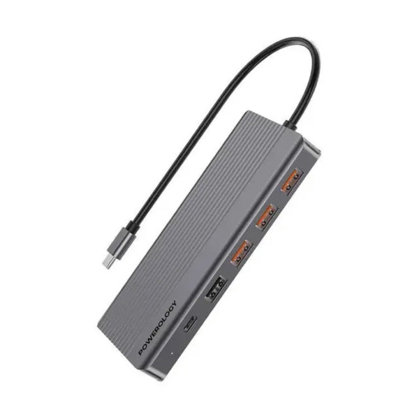 Powerology 13in1 USB-C Hub 4K HDMI Type-C 100W PD