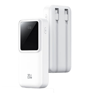 USAMS PD20W Dual-port Digital Display Fast Charging Power Bank With Dual Cables