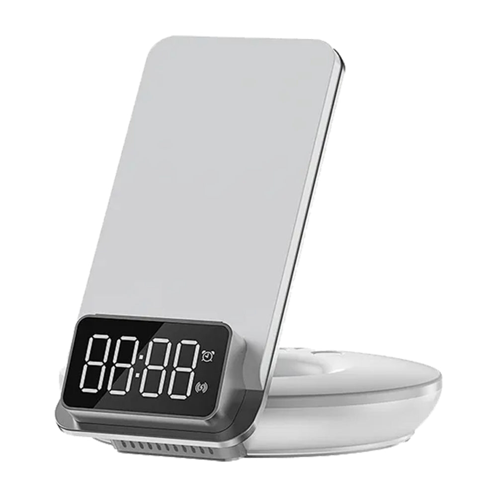 WiWU M11 4 in 1 Wireless Charging Station 15W with Clock