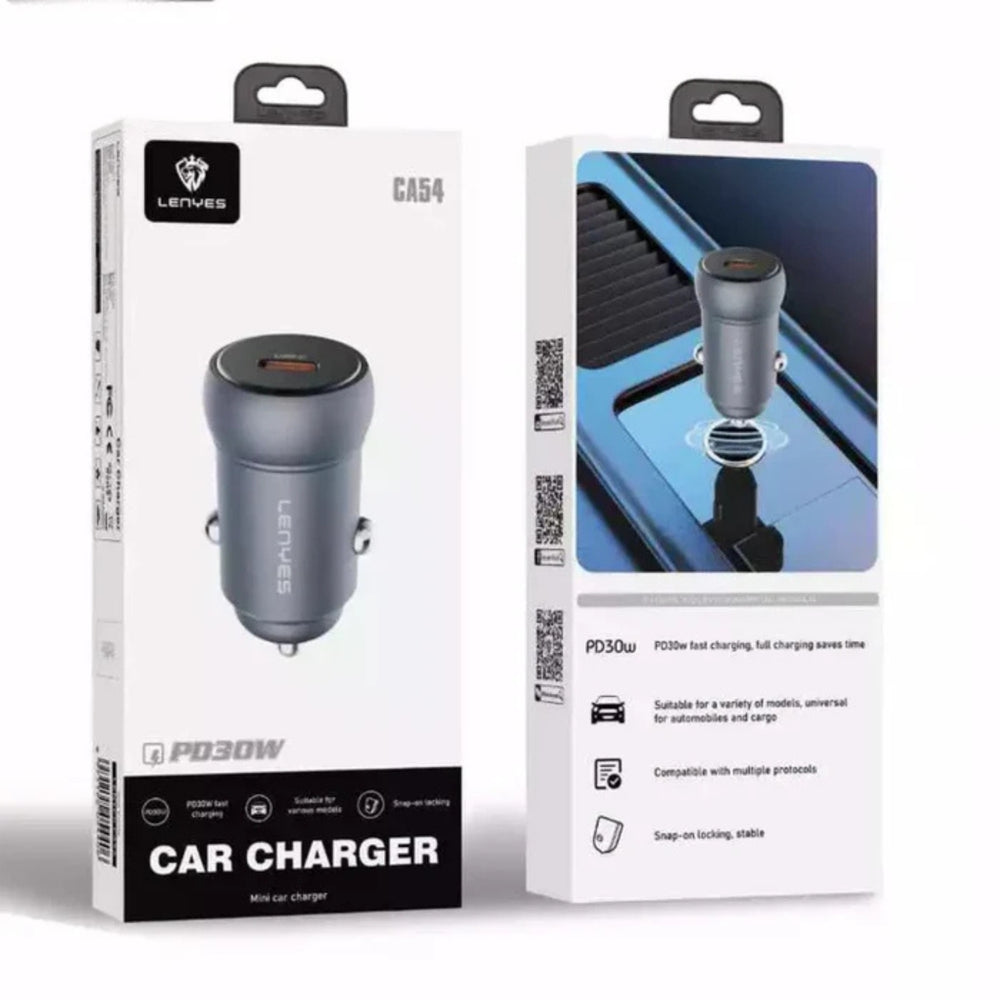 LENYES Mini PD 30W Dual Car Charger CA54