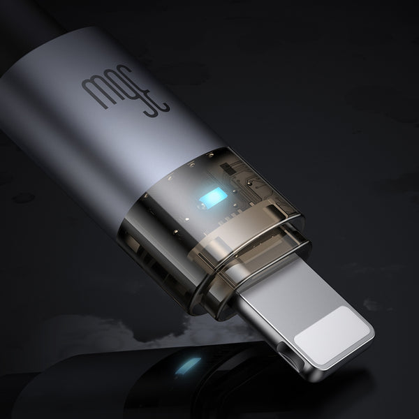 MCDODO CA-5580 Transparent Cable with Charging Light 1.2m
