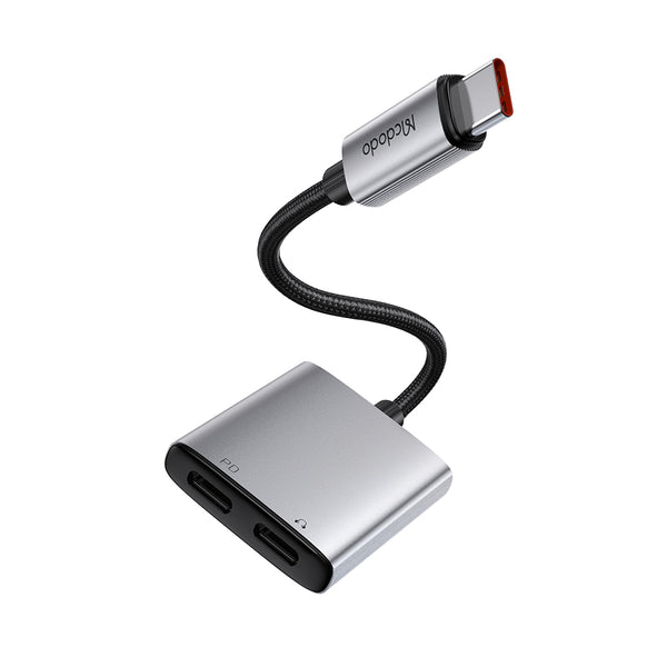MCDODO CA-5570 2 in 1 USB-C to Dual USB-C Audio Adapter