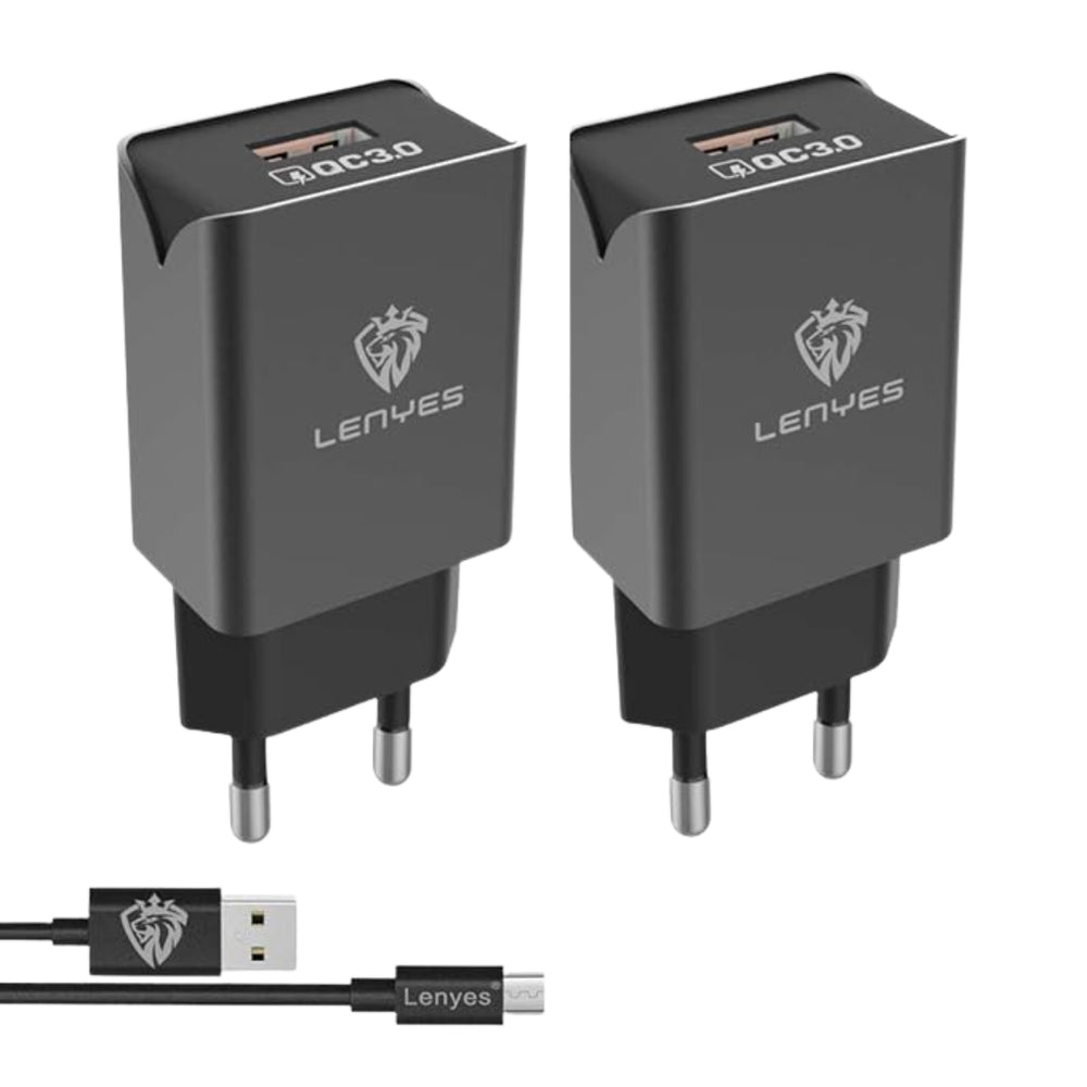 LENYES Wall Charger with Type-C/Micro cable LCH086