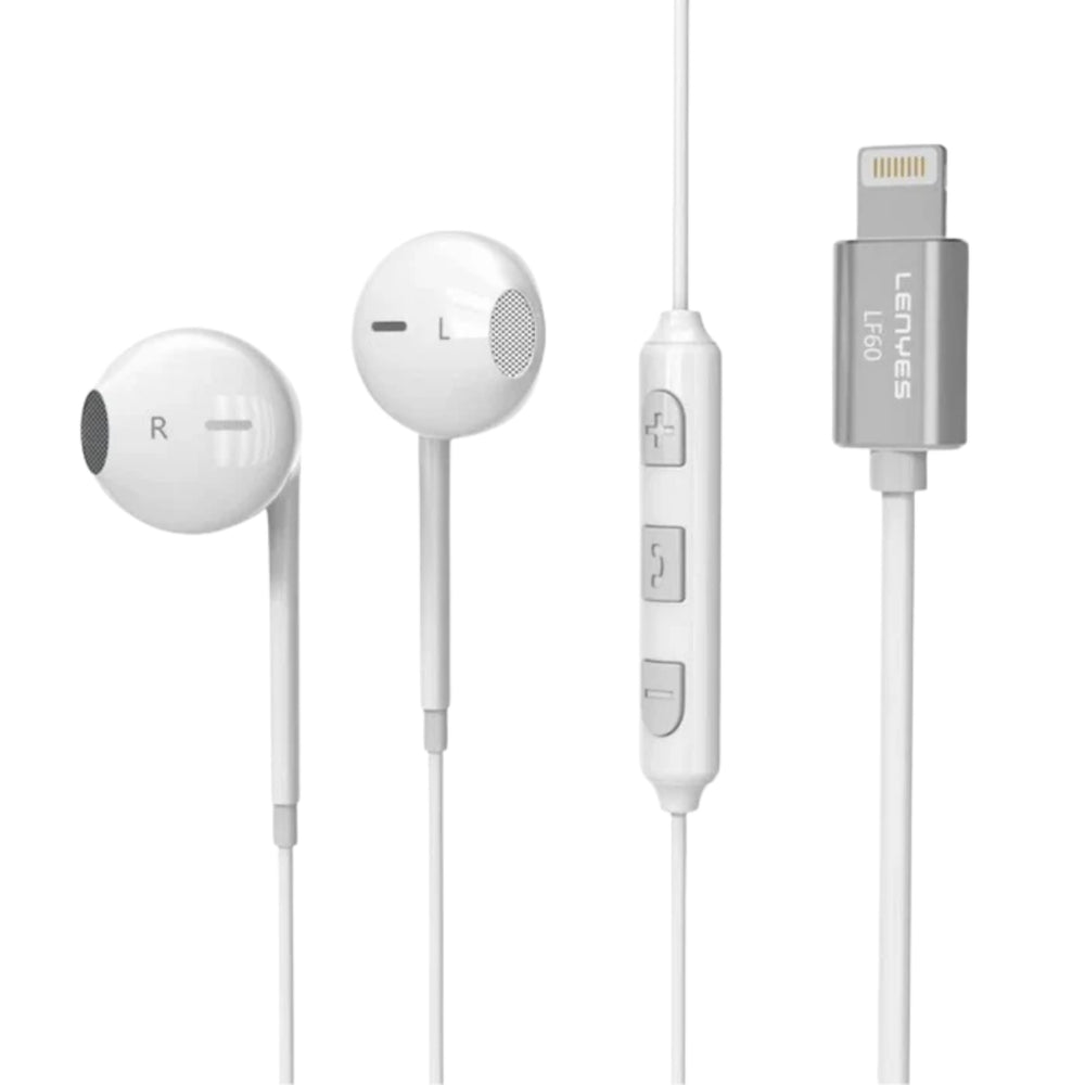 LENYES Wired Earphones with Built-in Mic LF60