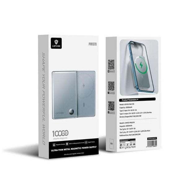 LENYES 15W Wireless Magnet Power Bank 10000mAh PW137D