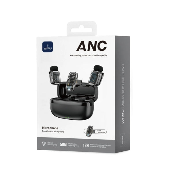 WiWU Dual Wireless Lavalier Microphone WM008