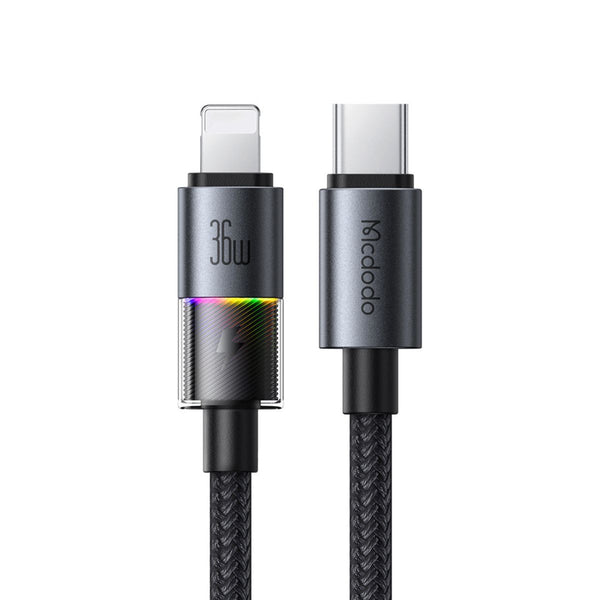 MCDODO CA-8190 USB-C to lightning Cable with 7 Colorful Lights 1.2m