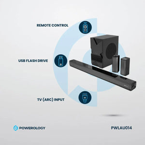 Powerology 5.1CH Home Theater Soundbar with Dolby