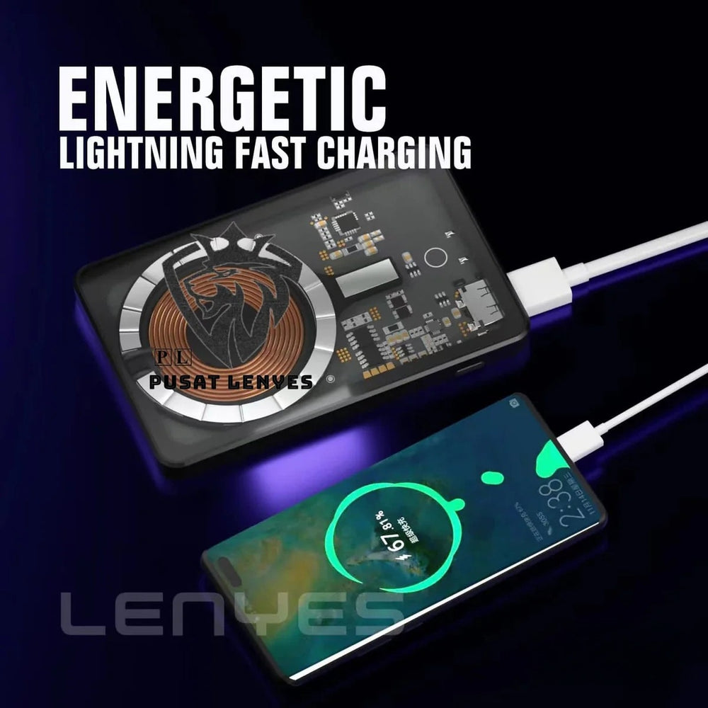 LENYES PowerBank Wireless Fast Charging 15W 10000mAh PW121D