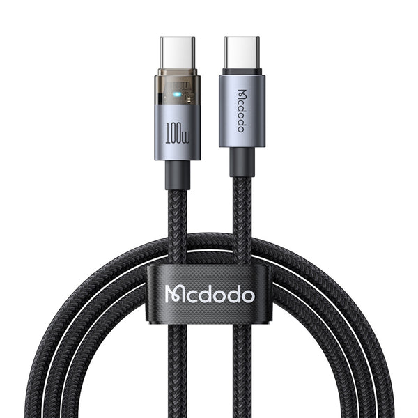MCDODO CA-5580 Transparent Cable with Charging Light 1.2m
