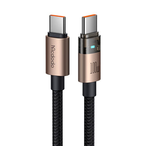MCDODO CA-5580 Transparent Cable with Charging Light 1.2m
