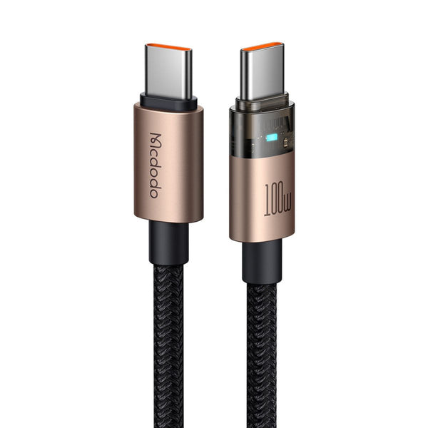 MCDODO CA-5580 Transparent Cable with Charging Light 1.2m