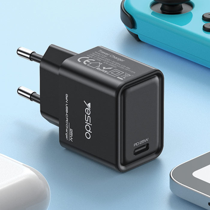 Yesido YC62 Portable 25W PD Low Temperature Fast Charging GaN Fast Charger