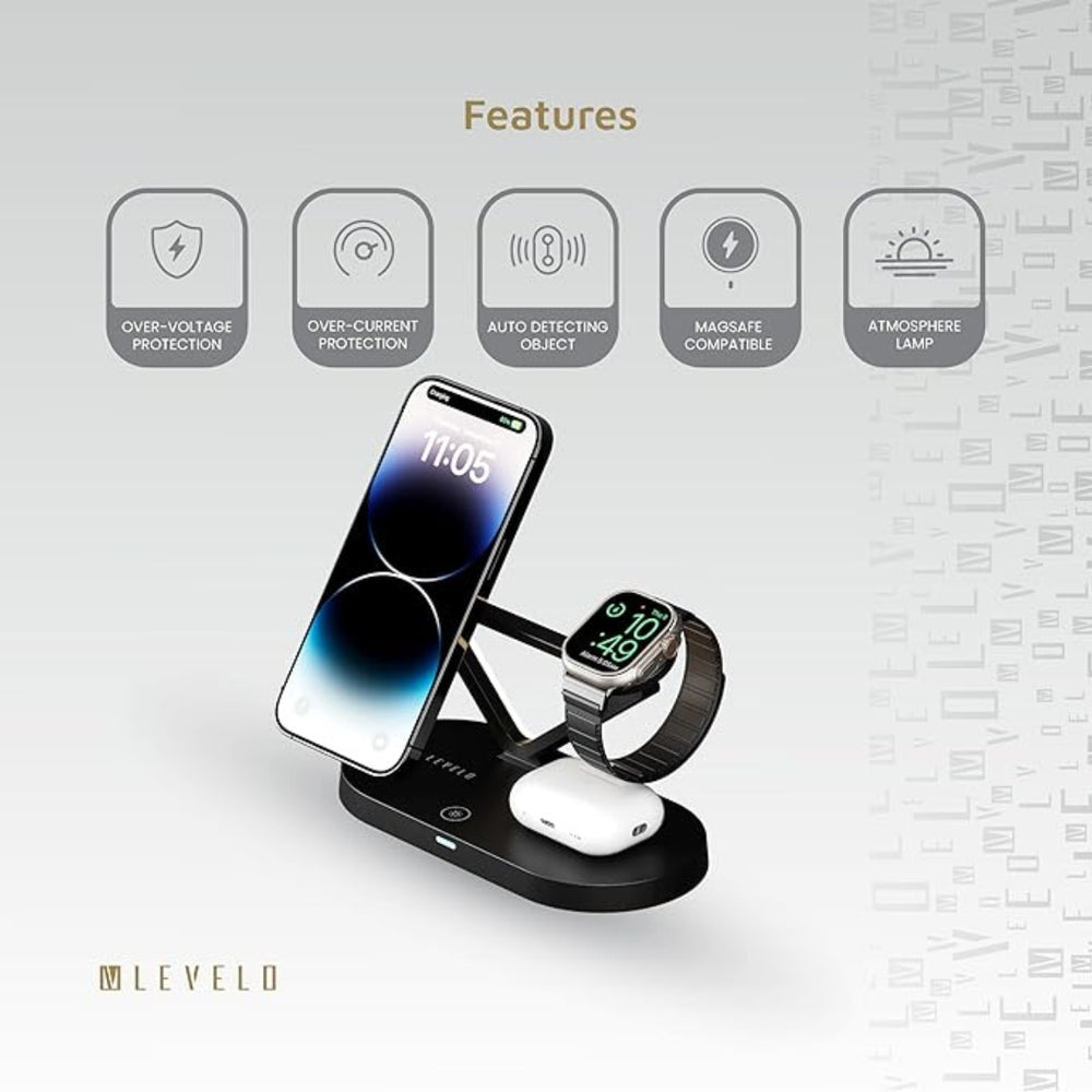 Levelo Premio 5 in 1 Magsafe Wireless Charging Station 15W