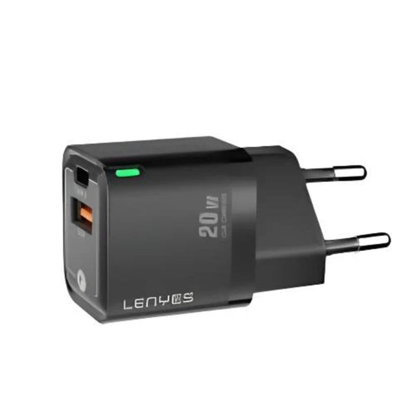 LENYES GaN 20W Fast Charger with USB & Type-C Port LCH55