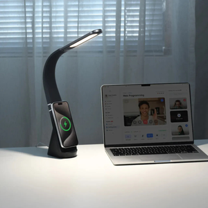 Green Lion MAG LED Gooseneck Desk Lamp with Wireless Charger