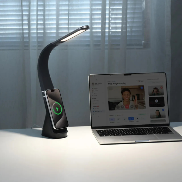 Green Lion MAG LED Gooseneck Desk Lamp with Wireless Charger