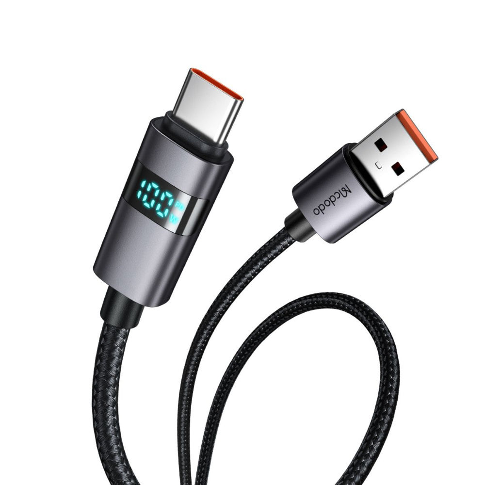 MCDODO CA-6520 Horizontal LED Display 6A USB-A to USB-C Data Cable 1.2m