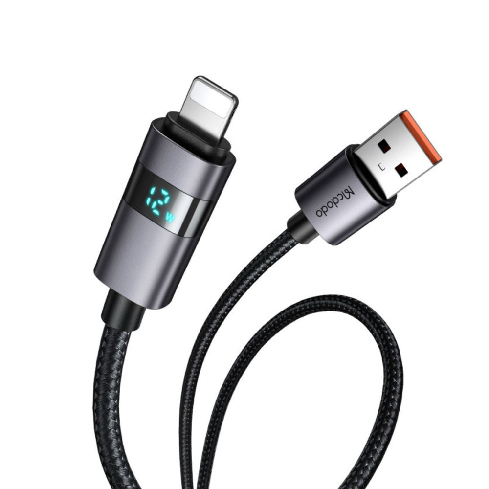 MCDODO CA-6490 Horizontal LED Display USB-A to Lightning Data Cable 1.2m